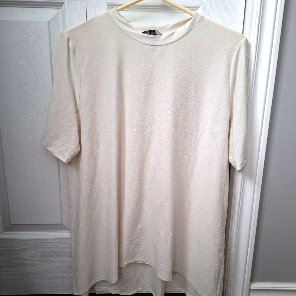 Eileen Fisher Ivory Crew Neck Top